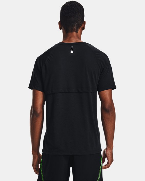 男士UA Streaker Run短袖T恤, Black, pdpMainDesktop image number 1